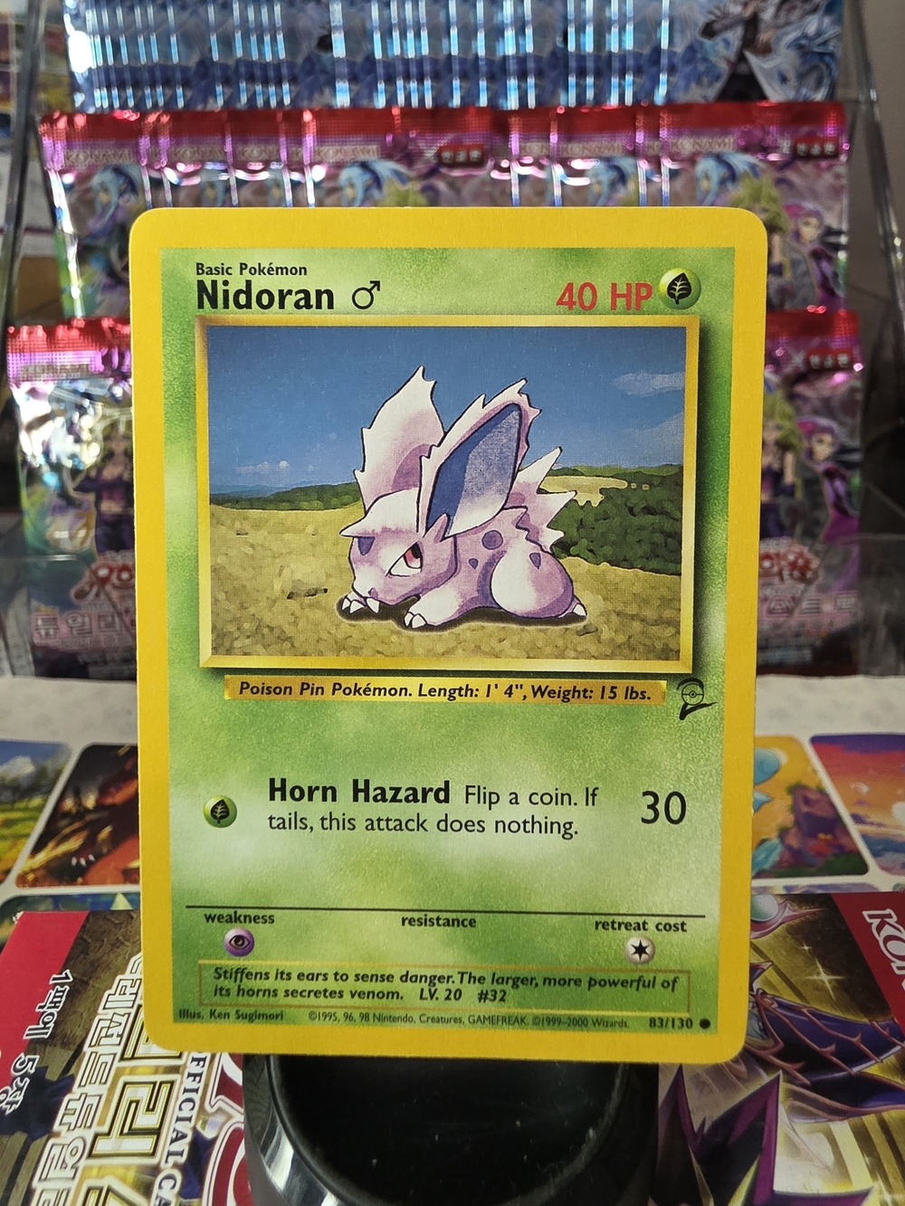 Nidoran (Male) Pokémon Card - Green & Yellow
